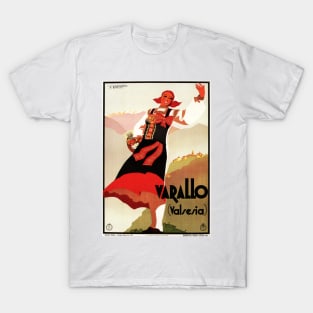 ITALY VARALLO VALSESIA Vintage Italian Holidays Travel Promotional T-Shirt